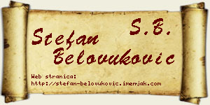 Stefan Belovuković vizit kartica